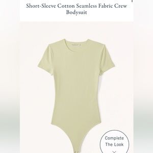 Abercrombie Short Sleeve Cotton Seamless Bodysuit size medium